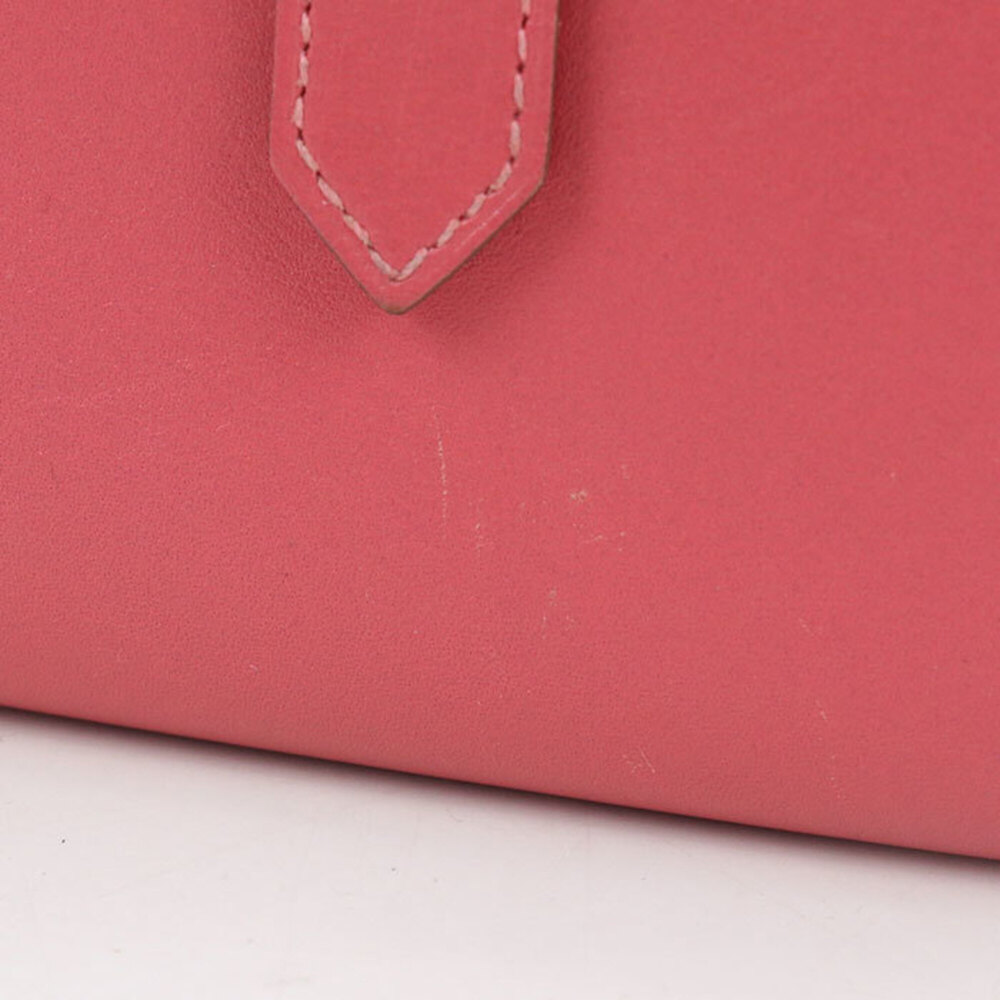 HERMES Bearn Recto Verso Bi-fold Wallet, □R stamp, Women's, Pink - Picture 9 of 12